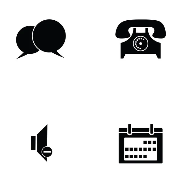 De pictogrammenset voor de telefoon — Stockvector