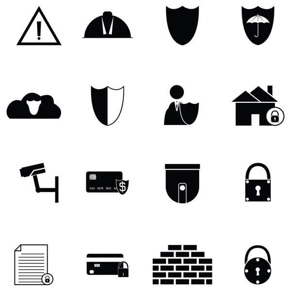El conjunto del icono de protección — Vector de stock