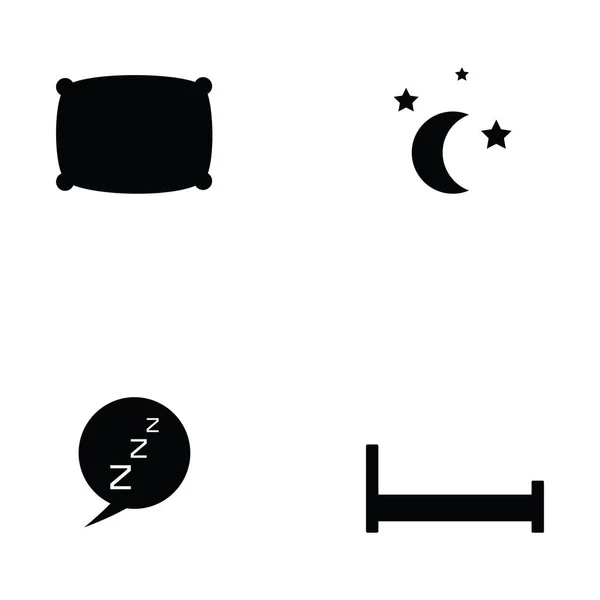 The sleeping icon set — Stock Vector