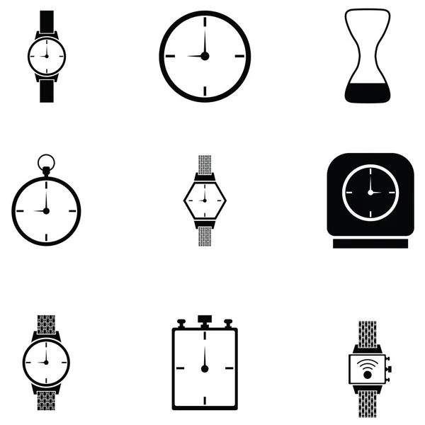 Sada ikon hodinky — Stockový vektor
