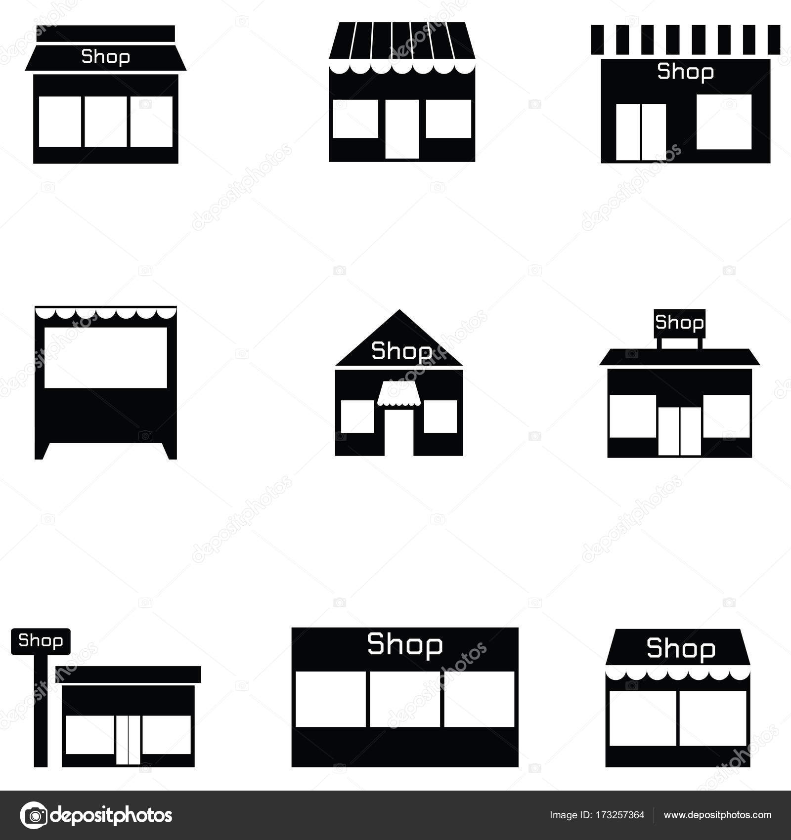 The Shop Icon Set Vector Image By C Kateen2528 Vector Stock