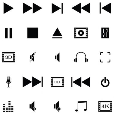 Media player Icon set