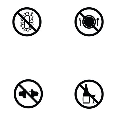 İçki yasağı Icon set
