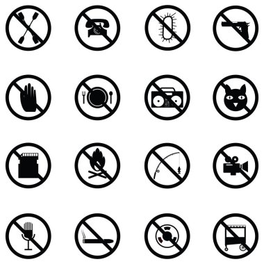 İçki yasağı Icon set