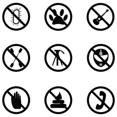 İçki yasağı Icon set