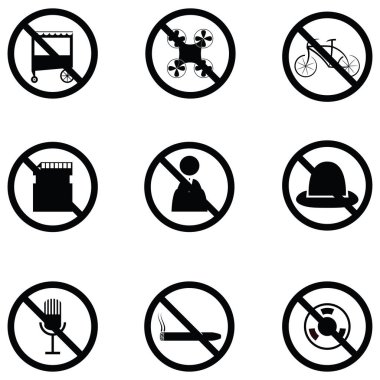 İçki yasağı Icon set