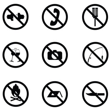 İçki yasağı Icon set