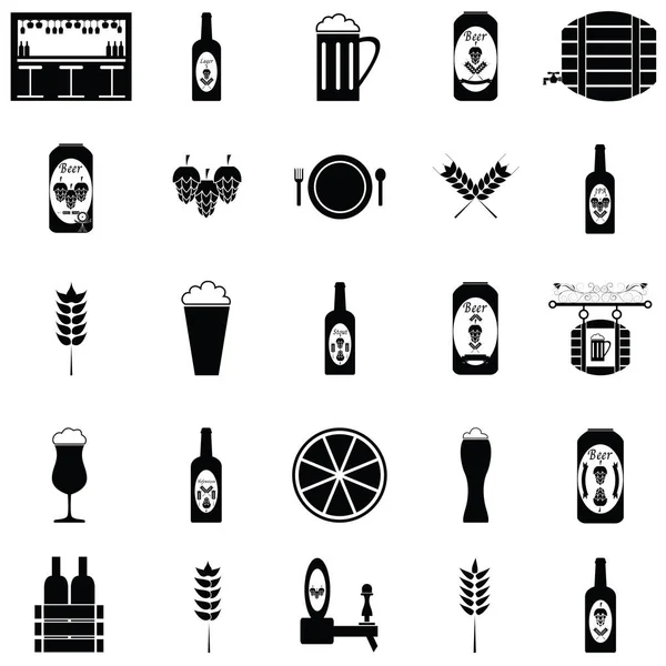 El conjunto de iconos de cerveza — Vector de stock