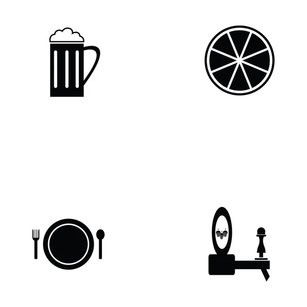 Il set di icone della birra — Vettoriale Stock