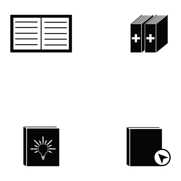 El conjunto de iconos del libro — Archivo Imágenes Vectoriales