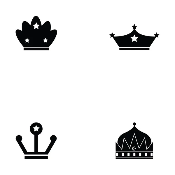 El conjunto de iconos corona — Archivo Imágenes Vectoriales