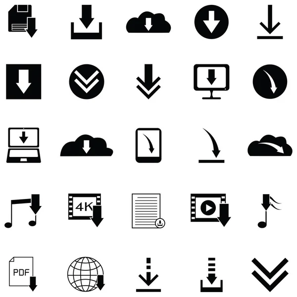 Il set di icone di download — Vettoriale Stock