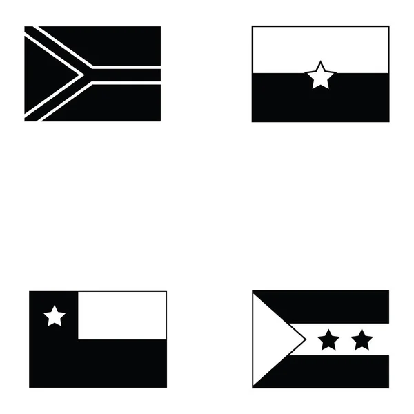 Icône drapeau du monde ensemble — Image vectorielle