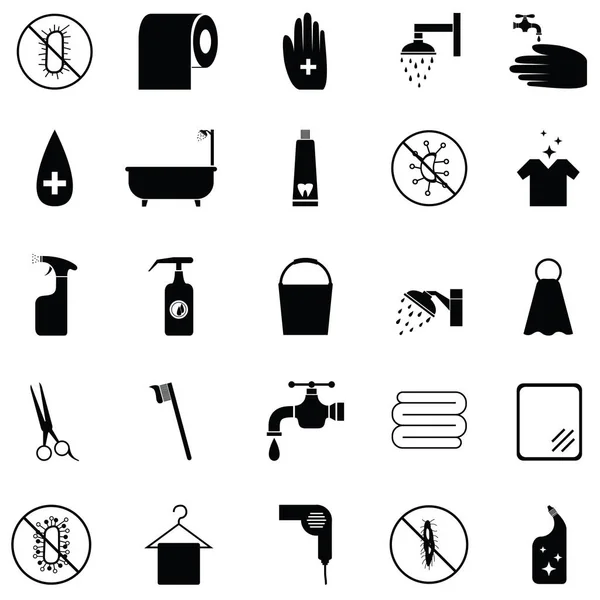 El conjunto de iconos de higiene — Vector de stock
