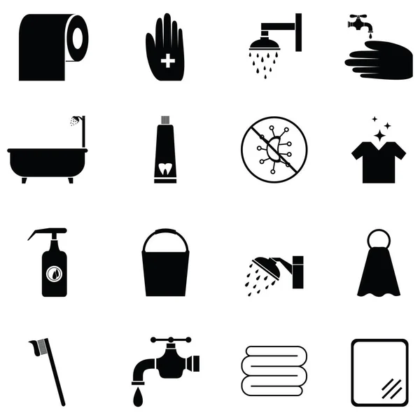 El conjunto de iconos de higiene — Vector de stock