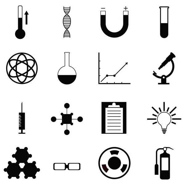 O conjunto de ícones do laboratório — Vetor de Stock