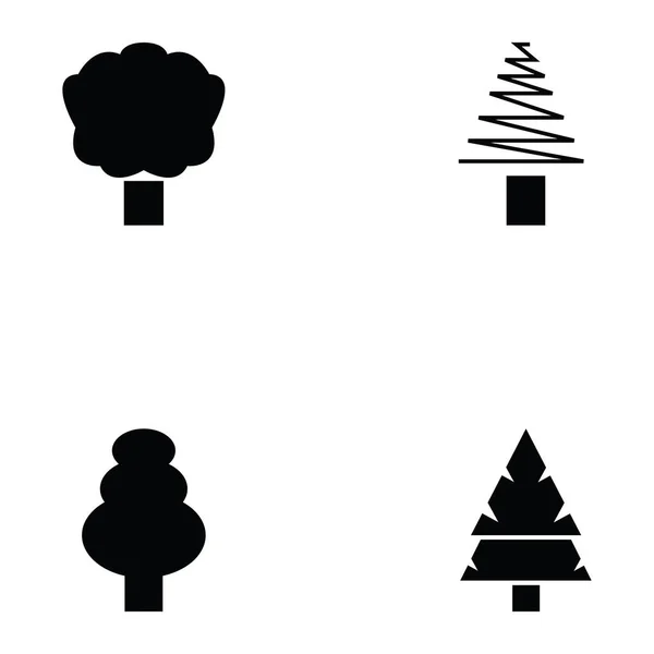 The tree icon set — Stock Vector
