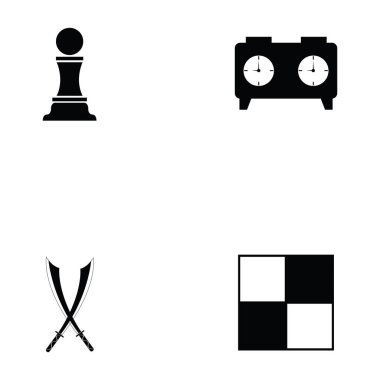 Satranç simgesi seti