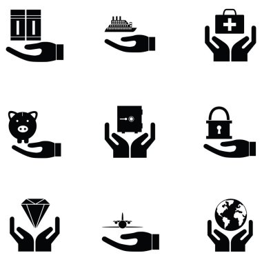 ve simge seti korumak vermek