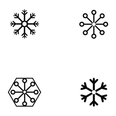 kar taneleri Icon set