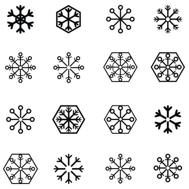 kar taneleri Icon set