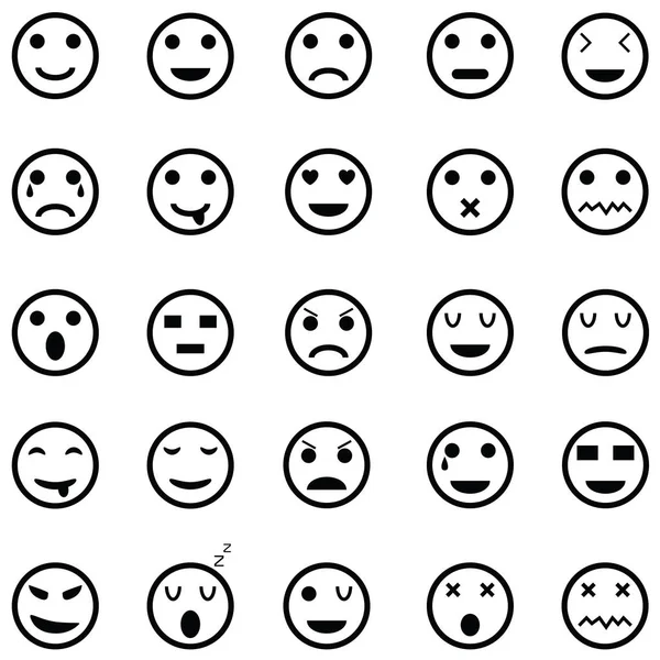 Conjunto de ícone de emoção —  Vetores de Stock