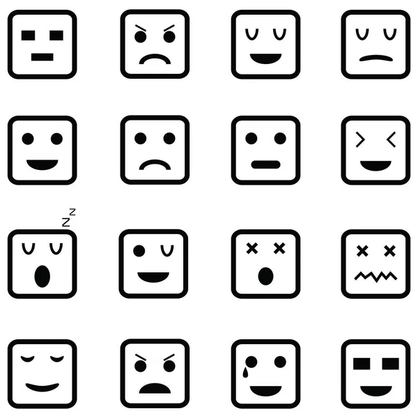 Набор значков эмоций — стоковый вектор
