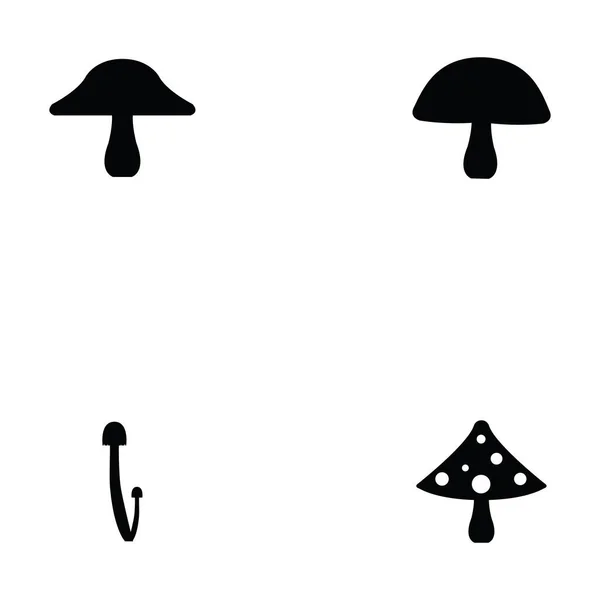 Sada ikon houby — Stockový vektor