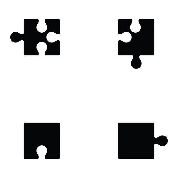 Puzzle icono conjunto — Archivo Imágenes Vectoriales