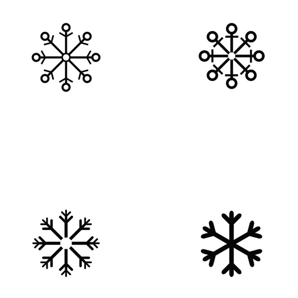 Das Schneeflocken-Icon-Set — Stockvektor