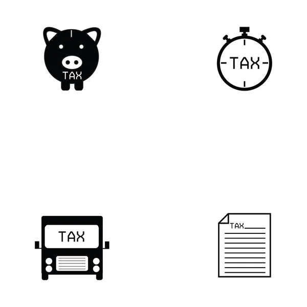 Tax icon set — Stock Vector