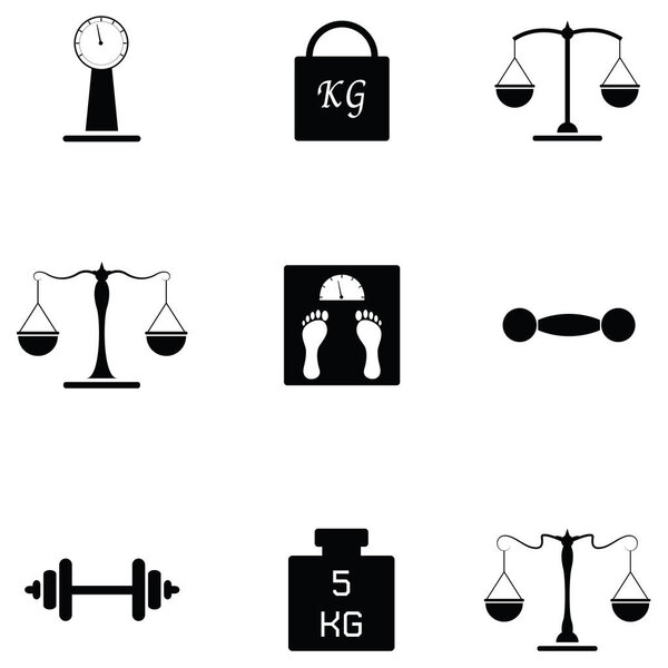 weight icon set