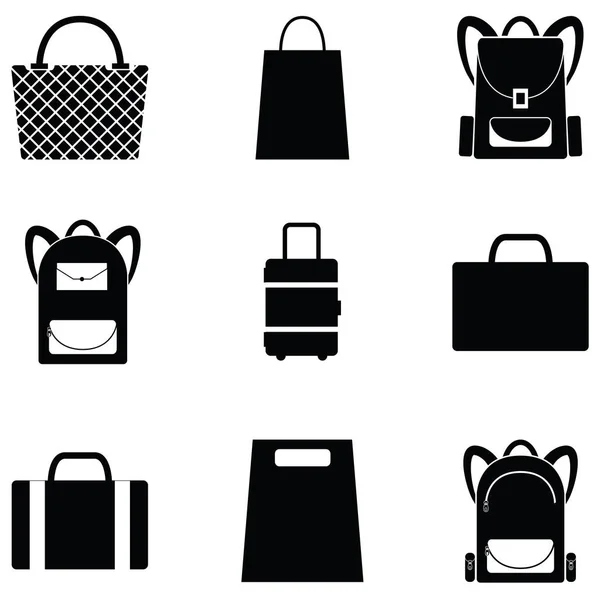 Bolsa icono conjunto — Vector de stock