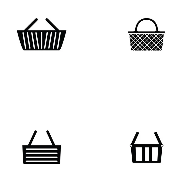 Korb-Icon-Set — Stockvektor