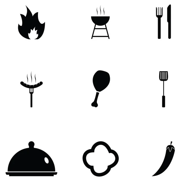 Brabecue icon set — Stock Vector