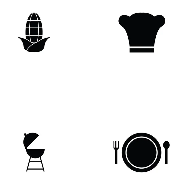 Set ikon brabecue - Stok Vektor