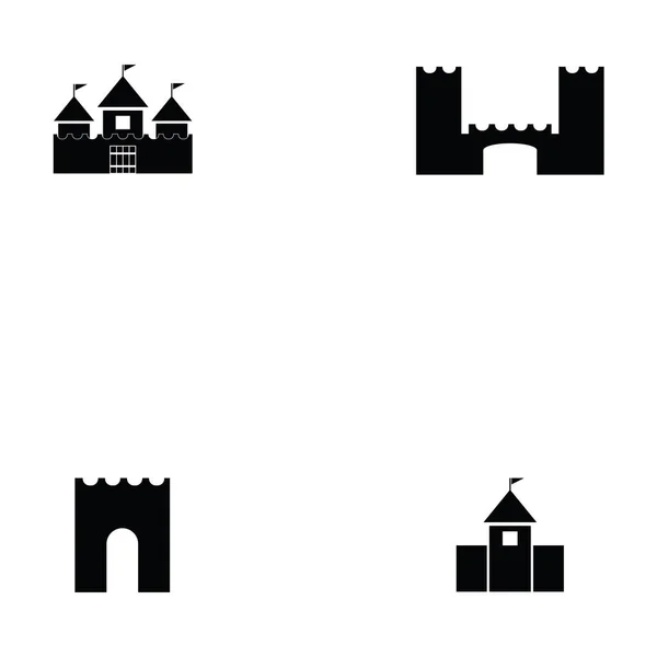 Conjunto de ícone do castelo — Vetor de Stock