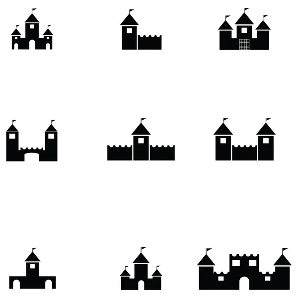 Набор значков замка — стоковый вектор