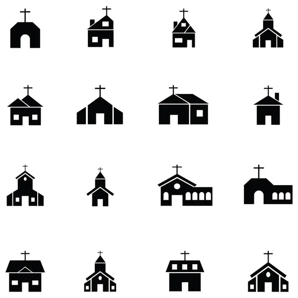 Kilise Icon set — Stok Vektör