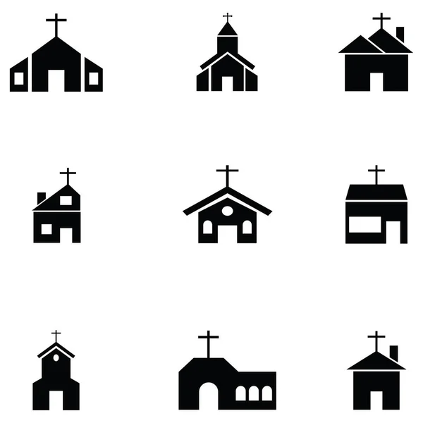 Conjunto de ícones da Igreja — Vetor de Stock
