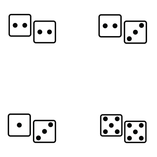 Jeu d'icônes dés — Image vectorielle