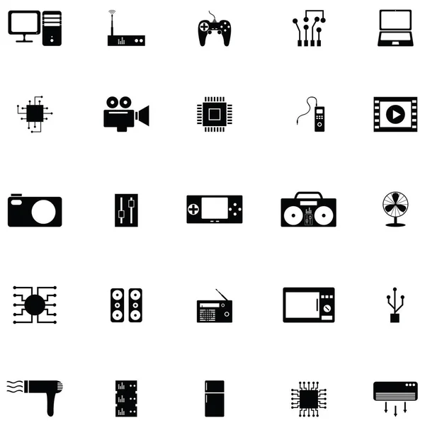 Ensemble d'icônes électroniques — Image vectorielle