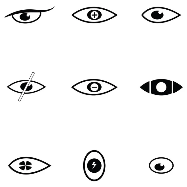 Augensymbole gesetzt — Stockvektor