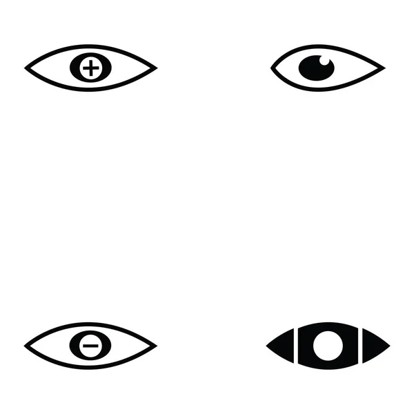 Set icona dell'occhio — Vettoriale Stock