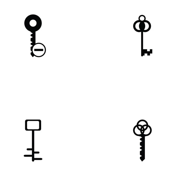 Sleutel-pictogrammenset — Stockvector