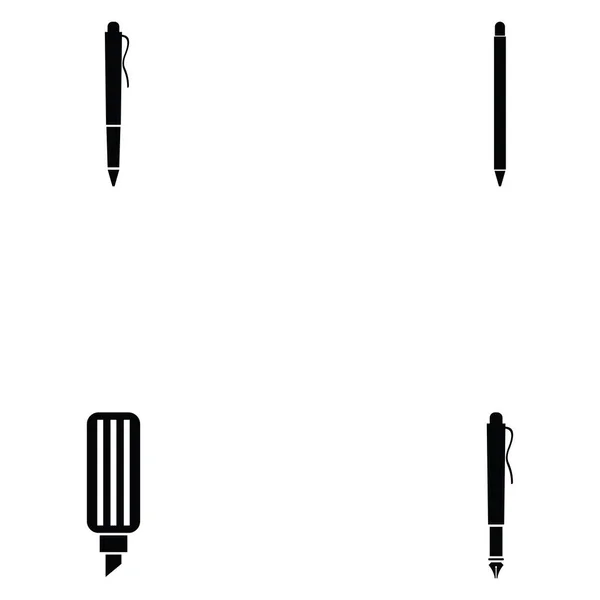 Набор значков пера — стоковый вектор