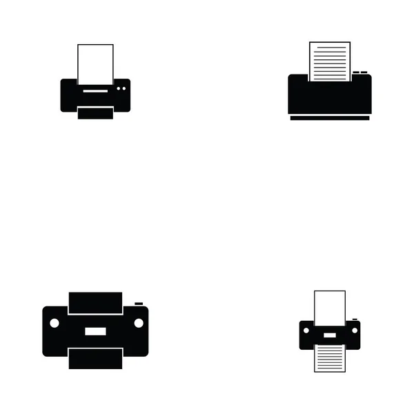 Imprimer l'icône ensemble — Image vectorielle