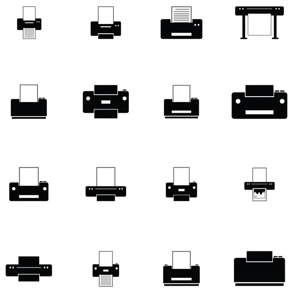 Set ikon pencetakan - Stok Vektor