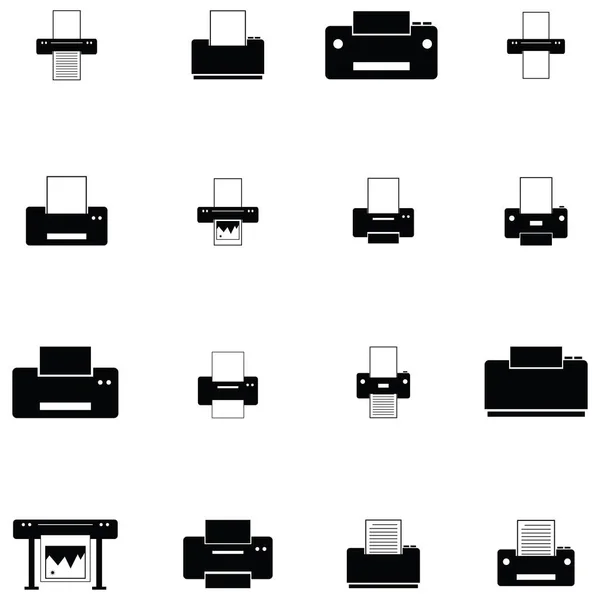 Set ikon pencetakan - Stok Vektor