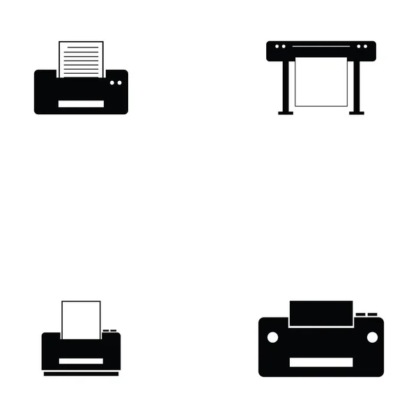 Imprimer l'icône ensemble — Image vectorielle